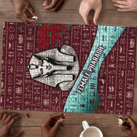 Hatshepsut Puzzle with Pharaoh Bust Illustration, Female Pharaoh Title and Egyptian Hieroglyph - Wonder Print Shop