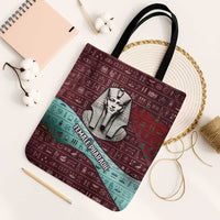 Hatshepsut Tote Bag with Pharaoh Bust Illustration, Female Pharaoh Title and Egyptian Hieroglyph - Wonder Print Shop