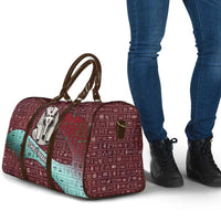 Hatshepsut Travel Bag with Pharaoh Bust Illustration, Female Pharaoh Title and Egyptian Hieroglyph - Wonder Print Shop