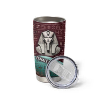 Hatshepsut Tumbler Cup with Pharaoh Bust Illustration, Female Pharaoh Title and Egyptian Hieroglyph - Wonder Print Shop