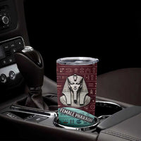 Hatshepsut Tumbler Cup with Pharaoh Bust Illustration, Female Pharaoh Title and Egyptian Hieroglyph - Wonder Print Shop