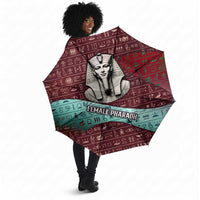 Hatshepsut Umbrella with Pharaoh Bust Illustration, Female Pharaoh Title and Egyptian Hieroglyph - Wonder Print Shop