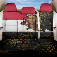 Hatshepsut Back Car Seat Cover with Royal Portrait, Pre-Colonial Empires Text and Red-Black Honeycomb - Wonder Print Shop