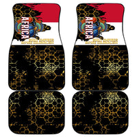 Hatshepsut Car Mats with Royal Portrait, Pre-Colonial Empires Text and Red-Black Honeycomb - Wonder Print Shop