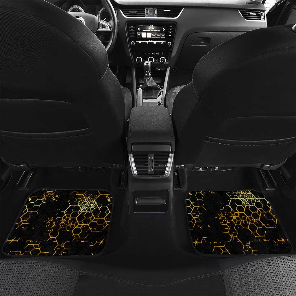 Hatshepsut Car Mats with Royal Portrait, Pre-Colonial Empires Text and Red-Black Honeycomb - Wonder Print Shop