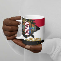 Hatshepsut Ceramic Mug with Royal Portrait, Pre-Colonial Empires Text and Red-Black Honeycomb - Wonder Print Shop