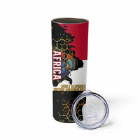 Hatshepsut Skinny Tumbler with Royal Portrait, Pre-Colonial Empires Text and Red-Black Honeycomb - Wonder Print Shop
