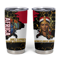 Hatshepsut Tumbler Cup with Royal Portrait, Pre-Colonial Empires Text and Red-Black Honeycomb - Wonder Print Shop