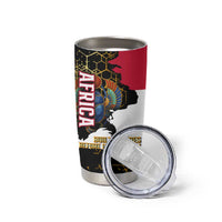 Hatshepsut Tumbler Cup with Royal Portrait, Pre-Colonial Empires Text and Red-Black Honeycomb - Wonder Print Shop