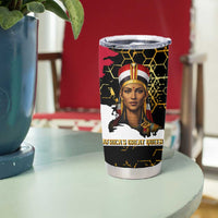 Hatshepsut Tumbler Cup with Royal Portrait, Pre-Colonial Empires Text and Red-Black Honeycomb - Wonder Print Shop