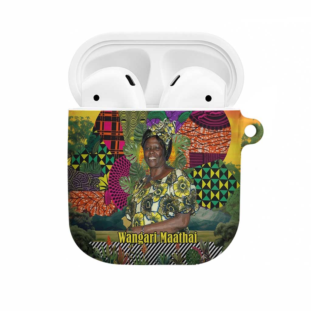 Wangari Maathai AirPods Case Colorful Nature-Inspired Design Empowerment Quote African Print Environmental - Wonder Print Shop