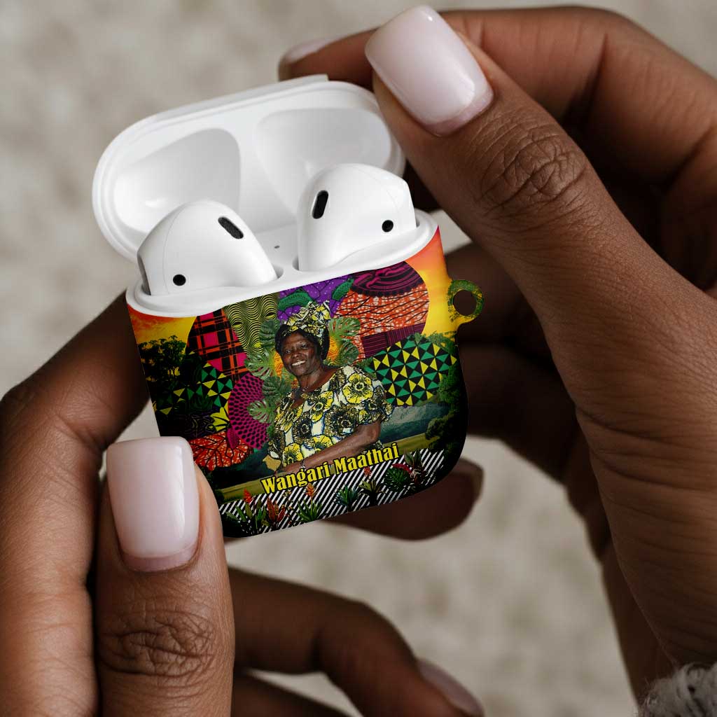Wangari Maathai AirPods Case Colorful Nature-Inspired Design Empowerment Quote African Print Environmental - Wonder Print Shop