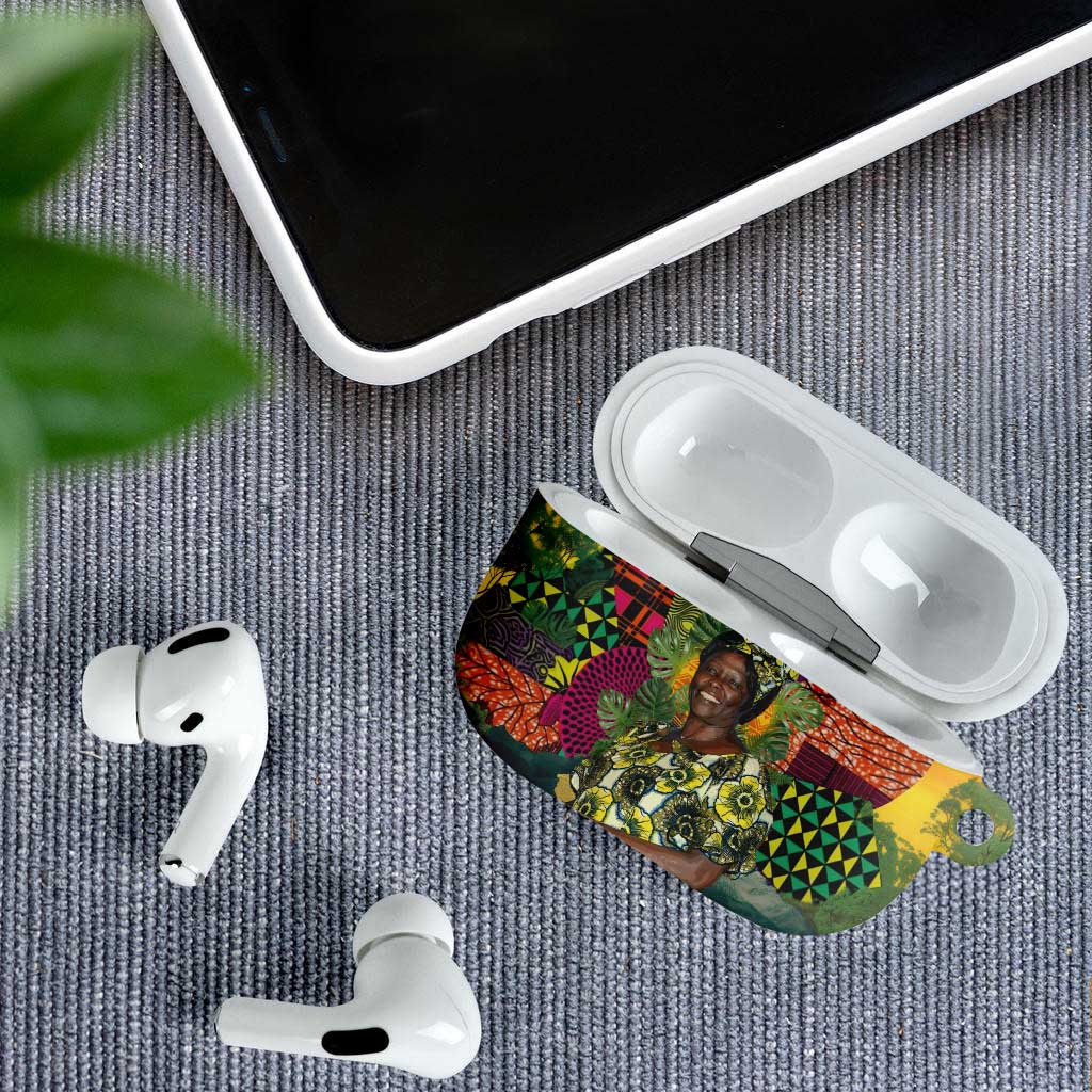 Wangari Maathai AirPods Case Colorful Nature-Inspired Design Empowerment Quote African Print Environmental - Wonder Print Shop