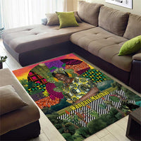 Wangari Maathai Area Rug Colorful Nature-Inspired Design Empowerment Quote African Print Environmental - Wonder Print Shop