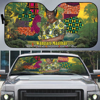 Wangari Maathai Auto Sun Shade Colorful Nature-Inspired Design Empowerment Quote African Print Environmental - Wonder Print Shop
