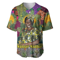Wangari Maathai Baseball Jersey Colorful Nature-Inspired Design Empowerment Quote African Print Environmental - Wonder Print Shop