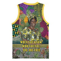 Wangari Maathai Basketball Jersey Colorful Nature-Inspired Design Empowerment Quote African Print Environmental - Wonder Print Shop