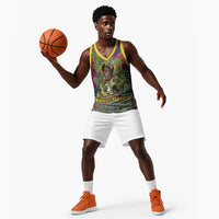 Wangari Maathai Basketball Jersey Colorful Nature-Inspired Design Empowerment Quote African Print Environmental - Wonder Print Shop