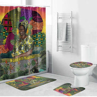 Wangari Maathai Bathroom Set Colorful Nature-Inspired Design Empowerment Quote African Print Environmental - Wonder Print Shop
