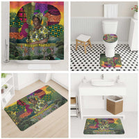 Wangari Maathai Bathroom Set Colorful Nature-Inspired Design Empowerment Quote African Print Environmental - Wonder Print Shop