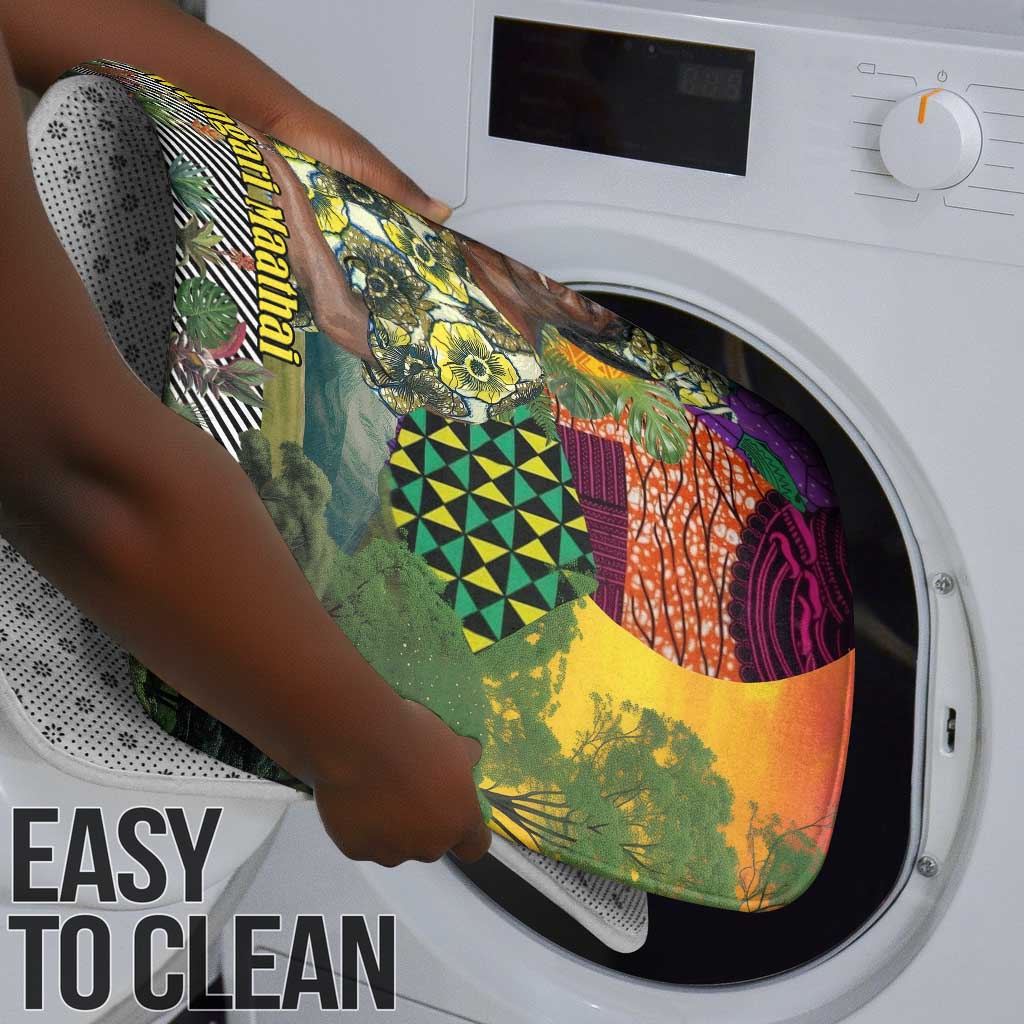 Wangari Maathai Bathroom Set Colorful Nature-Inspired Design Empowerment Quote African Print Environmental - Wonder Print Shop