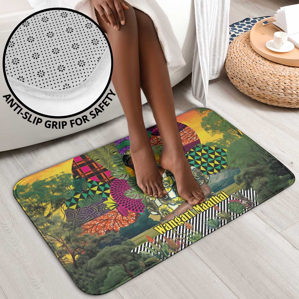 Wangari Maathai Bathroom Set Colorful Nature-Inspired Design Empowerment Quote African Print Environmental - Wonder Print Shop