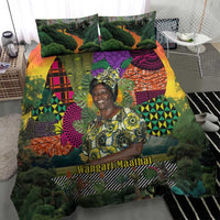 Wangari Maathai Bedding Set Colorful Nature-Inspired Design Empowerment Quote African Print Environmental - Wonder Print Shop