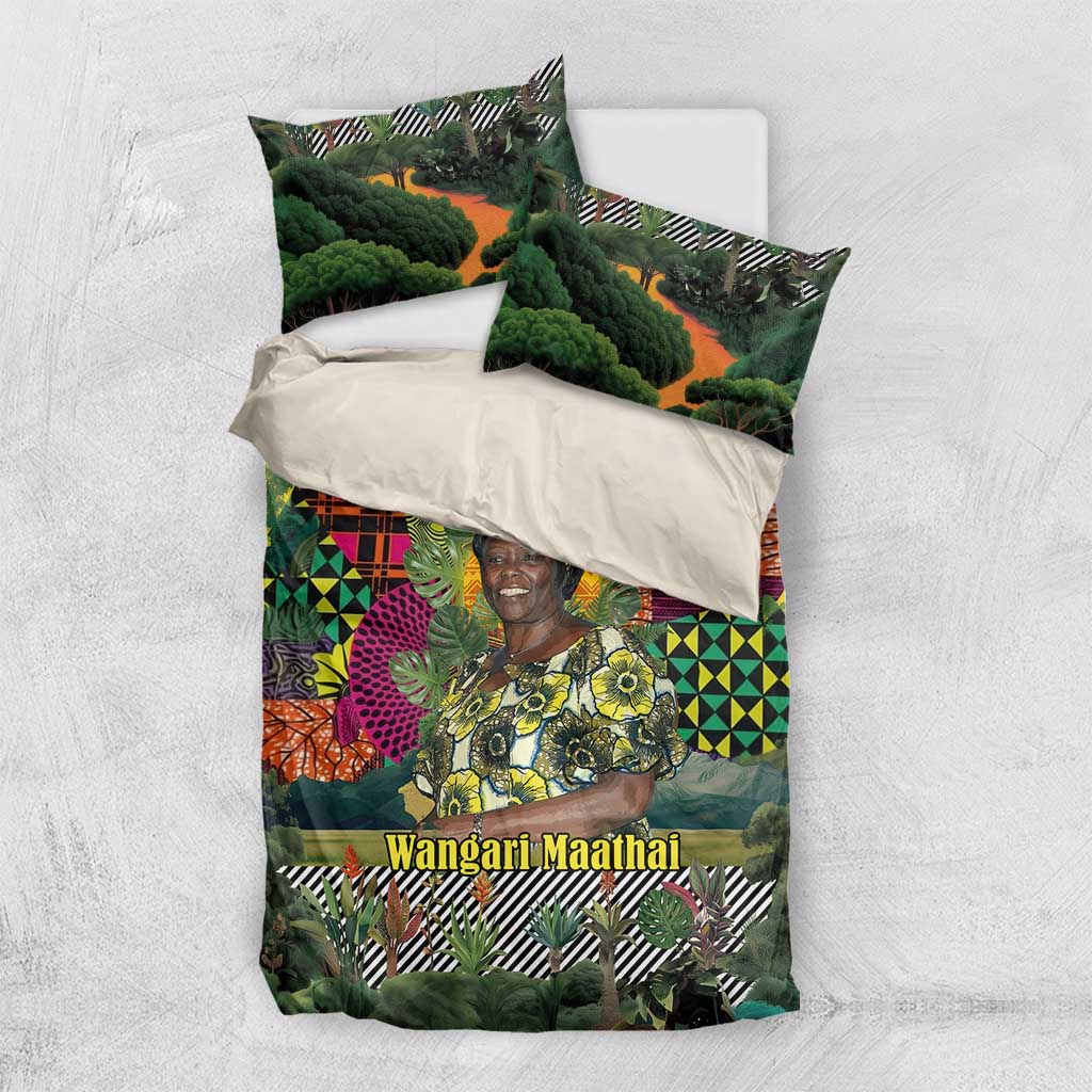 Wangari Maathai Bedding Set Colorful Nature-Inspired Design Empowerment Quote African Print Environmental - Wonder Print Shop