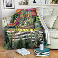 Wangari Maathai Blanket Colorful Nature-Inspired Design Empowerment Quote African Print Environmental - Wonder Print Shop