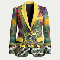 Wangari Maathai Blazer Colorful Nature-Inspired Design Empowerment Quote African Print Environmental - Wonder Print Shop