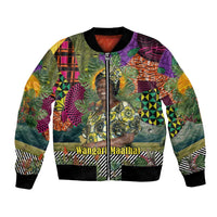 Wangari Maathai Bomber Jacket Colorful Nature-Inspired Design Empowerment Quote African Print Environmental - Wonder Print Shop