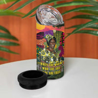 Wangari Maathai 4 in 1 Can Cooler Tumbler Colorful Nature-Inspired Design Empowerment Quote African Print Environmental - Wonder Print Shop
