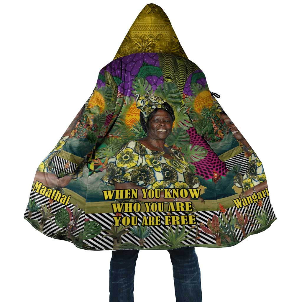Wangari Maathai Cloak Colorful Nature-Inspired Design Empowerment Quote African Print Environmental - Wonder Print Shop