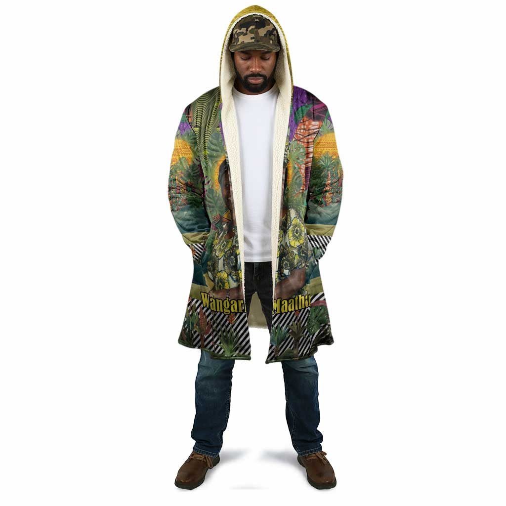 Wangari Maathai Cloak Colorful Nature-Inspired Design Empowerment Quote African Print Environmental - Wonder Print Shop