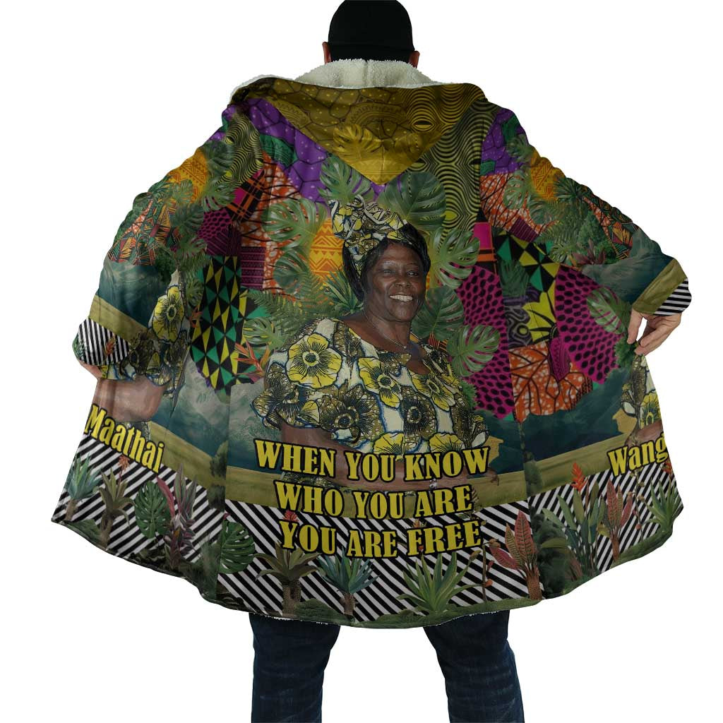 Wangari Maathai Cloak Colorful Nature-Inspired Design Empowerment Quote African Print Environmental - Wonder Print Shop