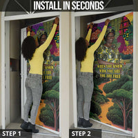 Wangari Maathai Door Cover Colorful Nature-Inspired Design Empowerment Quote African Print Environmental - Wonder Print Shop