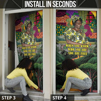 Wangari Maathai Door Cover Colorful Nature-Inspired Design Empowerment Quote African Print Environmental - Wonder Print Shop