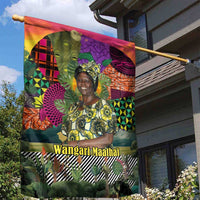 Wangari Maathai Garden Flag Colorful Nature-Inspired Design Empowerment Quote African Print Environmental - Wonder Print Shop