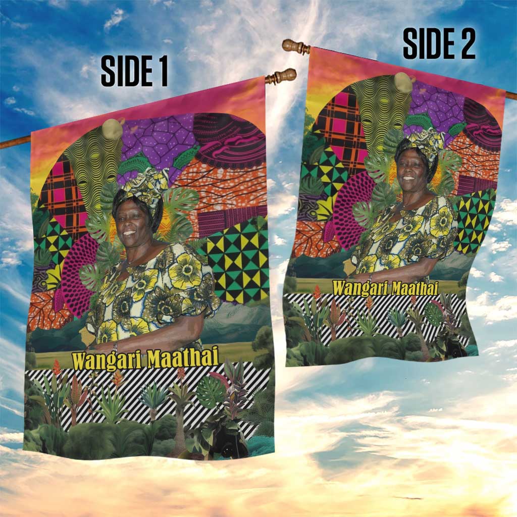 Wangari Maathai Garden Flag Colorful Nature-Inspired Design Empowerment Quote African Print Environmental - Wonder Print Shop