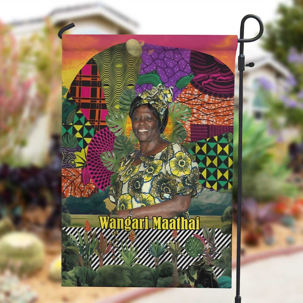 Wangari Maathai Garden Flag Colorful Nature-Inspired Design Empowerment Quote African Print Environmental - Wonder Print Shop