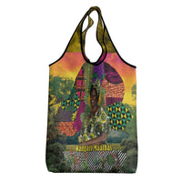 Wangari Maathai Grocery Bag Colorful Nature-Inspired Design Empowerment Quote African Print Environmental - Wonder Print Shop