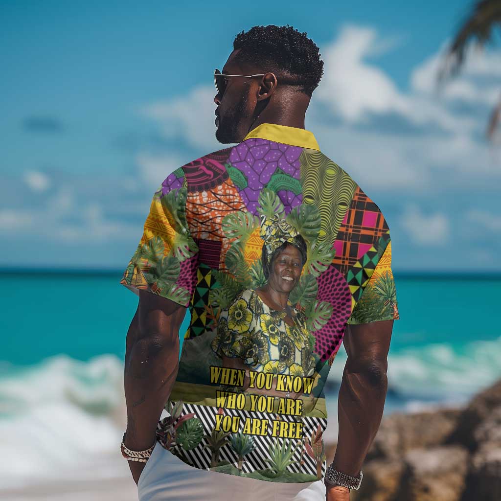 Wangari Maathai Hawaiian Shirt Colorful Nature-Inspired Design Empowerment Quote African Print Environmental - Wonder Print Shop