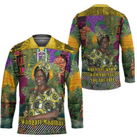 Wangari Maathai Hockey Jersey Colorful Nature-Inspired Design Empowerment Quote African Print Environmental - Wonder Print Shop