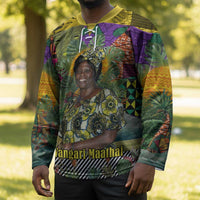 Wangari Maathai Hockey Jersey Colorful Nature-Inspired Design Empowerment Quote African Print Environmental - Wonder Print Shop
