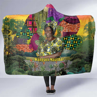 Wangari Maathai Hooded Blanket Colorful Nature-Inspired Design Empowerment Quote African Print Environmental - Wonder Print Shop