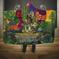 Wangari Maathai Hooded Blanket Colorful Nature-Inspired Design Empowerment Quote African Print Environmental - Wonder Print Shop