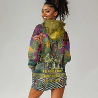 Wangari Maathai Hoodie Dress Colorful Nature-Inspired Design Empowerment Quote African Print Environmental - Wonder Print Shop