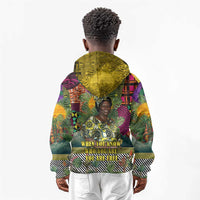 Wangari Maathai Kid Hoodie Colorful Nature-Inspired Design Empowerment Quote African Print Environmental - Wonder Print Shop