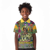 Wangari Maathai Kid Polo Shirt Colorful Nature-Inspired Design Empowerment Quote African Print Environmental - Wonder Print Shop
