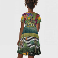 Wangari Maathai Kid Short Sleeve Dress Colorful Nature-Inspired Design Empowerment Quote African Print Environmental - Wonder Print Shop